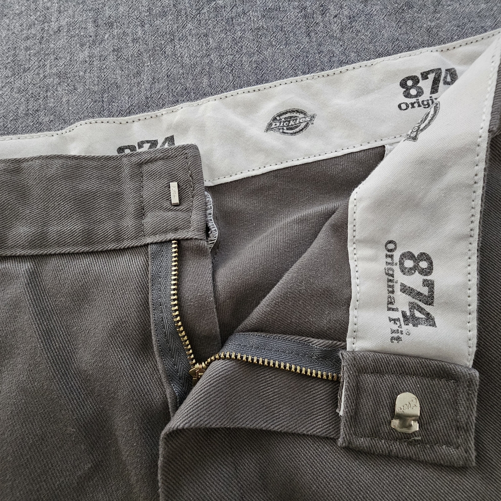 Dickies Gray 874 Original Fit Pants 38 X 28 Retro 90s